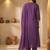 Floral Embroidered Panelled Thread Work Cotton Kurta with Trousers & With Dupatta
