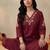 Women Ethnic Motifs Embroidered Regular Thread Work Pure Cotton Kurta with Trousers