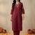 Women Ethnic Motifs Embroidered Regular Thread Work Pure Cotton Kurta with Trousers