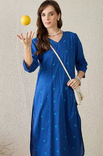 Women Printed Regular Pure Cotton Kurta with Trousers