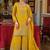 Ethnic Motifs Embroidered Straight Mirror Work Kurta With Palazzos & Dupatta