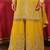 Ethnic Motifs Embroidered Straight Mirror Work Kurta With Palazzos & Dupatta