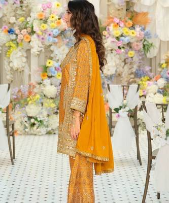 Women Ethnic Motifs Embroidered Regular Mirror Work Kurta with Palazzos & With Dupatta 4