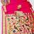 pink zari woven paithani silk blend traditional saree with swarovski blouse piece