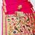 pink zari woven paithani silk blend traditional saree with swarovski blouse piece