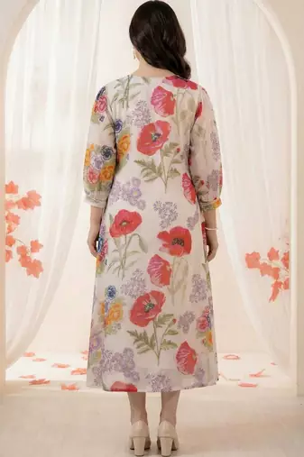 Women Floral Printed Regular Pure Cotton Kurta with Trousers