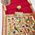 maroon zari woven paithani silk blend traditional saree with swarovski blouse piece
