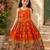 Pure viscose  silk blend  with embroidery border kids gown