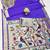 purple zari woven paithani silk blend traditional saree with swarovski blouse piece