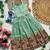 Pure viscose  silk blend  with embroidery border kids gown