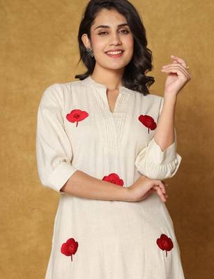 Women A-Line Pure Cotton Floral Printed Kurta & Palazzo Set 2