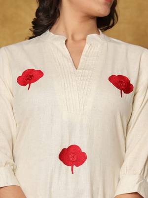 Women A-Line Pure Cotton Floral Printed Kurta & Palazzo Set 4