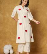 Women A-Line Pure Cotton Floral Printed Kurta & Palazzo Set