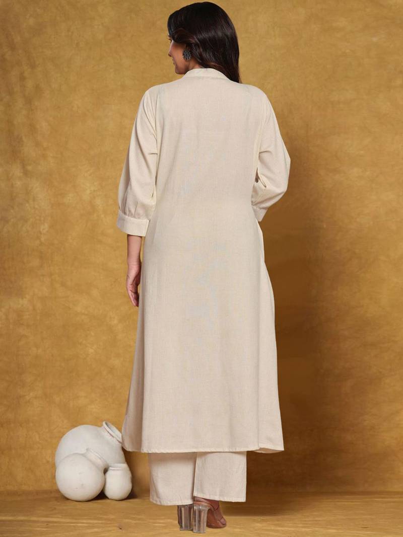 Women A-Line Pure Cotton Floral Printed Kurta & Palazzo Set