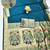 blue zari woven paithani silk blend traditional saree with swarovski blouse piece