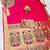 pink zari woven paithani silk blend traditional saree with swarovski blouse piece