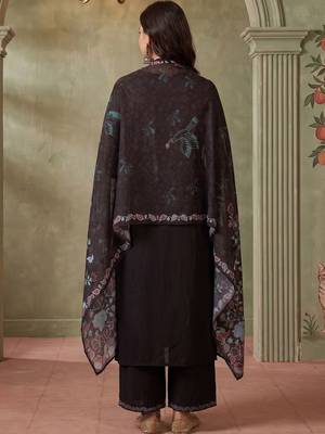 Women Floral Embroidered Regular Thread Work Kurta with Palazzos & With Dupatta 6