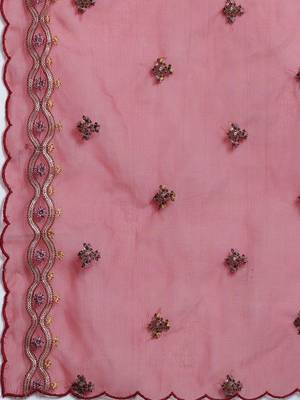 Women Floral Embroidered Thread Work Kurta with Trousers & With Dupatta 5