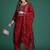 Women Floral Embroidered Thread Work Kurta with Trousers & With Dupatta
