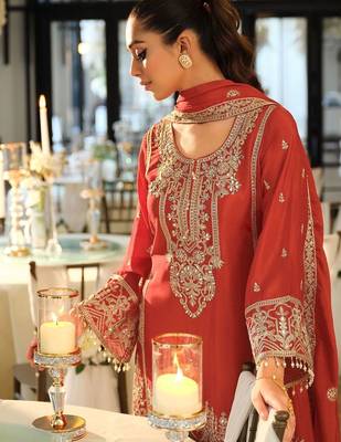 Women Ethnic Motifs Embroidered Regular Mirror Work Kurta with Palazzos & With Dupatta 6