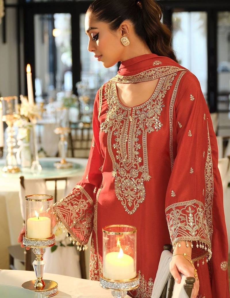 Women Ethnic Motifs Embroidered Regular Mirror Work Kurta with Palazzos & With Dupatta