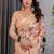 Cream Color digital floral prints And Zari Woven Work linen Saree