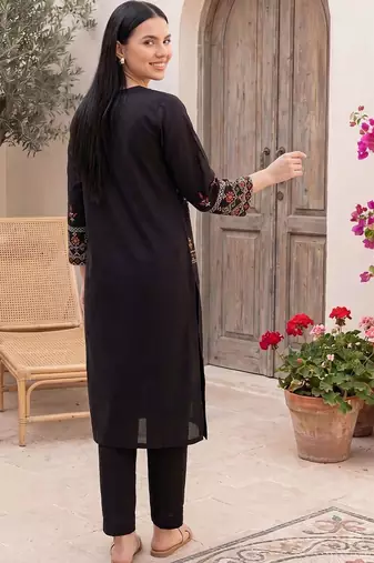 Women Ethnic Motifs Embroidered Regular Thread Work Pure Cotton Kurta with Trousers & With Dupatta