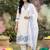 Floral Embroidered Thread Work Straight Kurta With Trousers & Dupatta