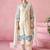 Floral Embroidered Thread Work Straight Kurta With Trousers & Dupatta