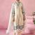 Floral Embroidered Thread Work Straight Kurta With Trousers & Dupatta