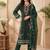 Women Floral Embroidered Regular Thread Work Kurta with Trousers & With Dupatta