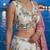 Women's Cream Tissue Woolen Embroidered Lehenga Choli with Dupatta