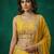 Women's Yellow Tissue Zarkan Embroidered Lehenga Choli with Dupatta