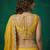 Women's Yellow Tissue Zarkan Embroidered Lehenga Choli with Dupatta
