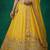 Women's Yellow Tissue Zarkan Embroidered Lehenga Choli with Dupatta