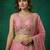 Women's Pink Tissue Zarkan Embroidered Lehenga Choli with Dupatta