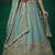 Women's Turquoise Tissue Zarkan Embroidered Lehenga Choli with Dupatta