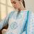 Ethnic Motifs Printed Notch Neck Pure Cotton Kurta With Trouser & Dupatta