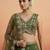 Women's Olive Chinnon Moti with Sequince Embroidered Lehenga Choli with Dupatta