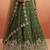 Women's Olive Chinnon Moti with Sequince Embroidered Lehenga Choli with Dupatta