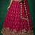 Women's Pink Chinnon Moti with Sequince Embroidered Lehenga Choli with Dupatta
