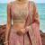 Women's Rose Gold Tissue Moti with Embroidered Lehenga Choli with Dupatta