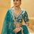 Women's Green Chinnon Silk Motif with Sequince Embroidered Lehenga Choli with Dupatta