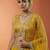 Women's Mustard Chinnon Silk Motif with Sequince Embroidered Lehenga Choli with Dupatta