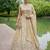 Women's Beige Tissue Mirror sequince Embroidered Lehenga Choli with Dupatta