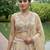 Women's Beige Tissue Mirror sequince Embroidered Lehenga Choli with Dupatta