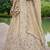 Women's Beige Tissue Mirror sequince Embroidered Lehenga Choli with Dupatta