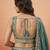 Green Tissue Sequience Thread Embroidered Semi-Stitched Lehenga