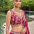 Women's Rose Tissue Mirror sequince Embroidered Lehenga Choli with Dupatta