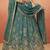 Green Tissue Sequience Thread Embroidered Semi-Stitched Lehenga